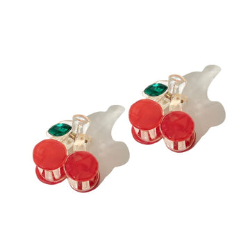 Mini 2pcs Cherry Hair Claw Clips