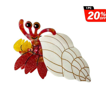 Medium White Hermit Crab Hair Claw Clips