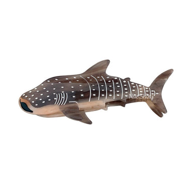 Jumbo Brown Whale Shark Hair Claw Clips