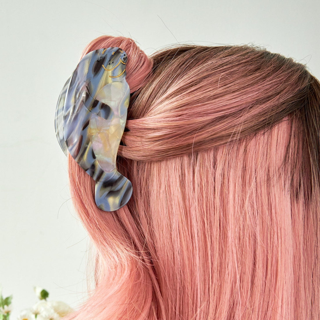 Jumbo Manatee Hair Claw Clips