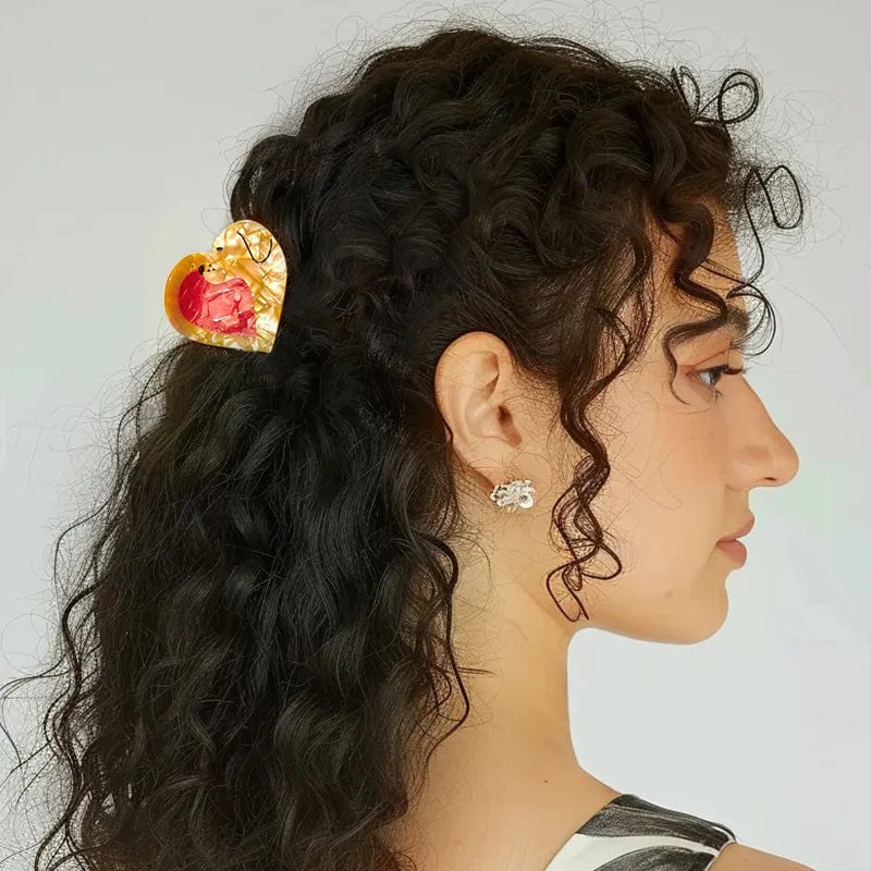 Small Golden Retriever Love Hair Claw Clips