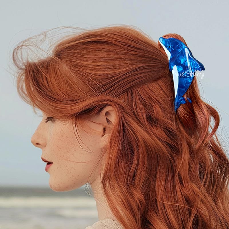 Jumbo Dolphin Hair Claw Clips