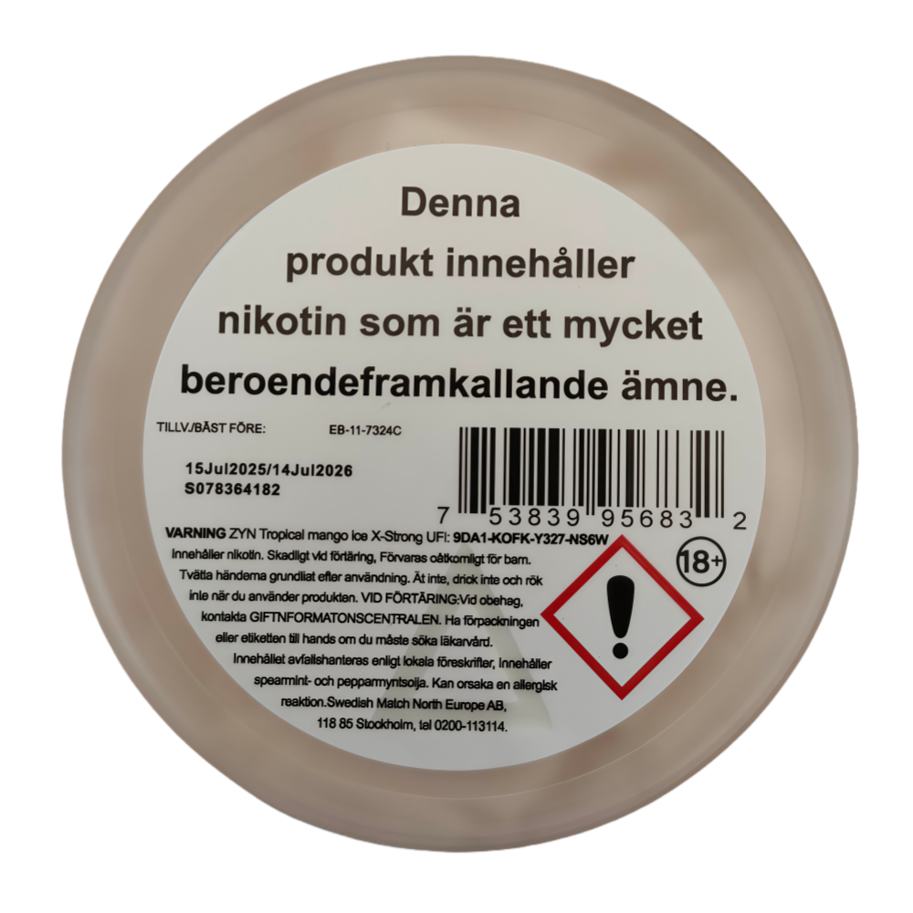 Zyn Tropical Mango Ice 12mg