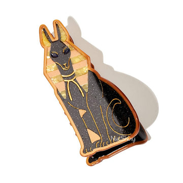 Jumbo Anubis the Black Dog Hair Claw Clips