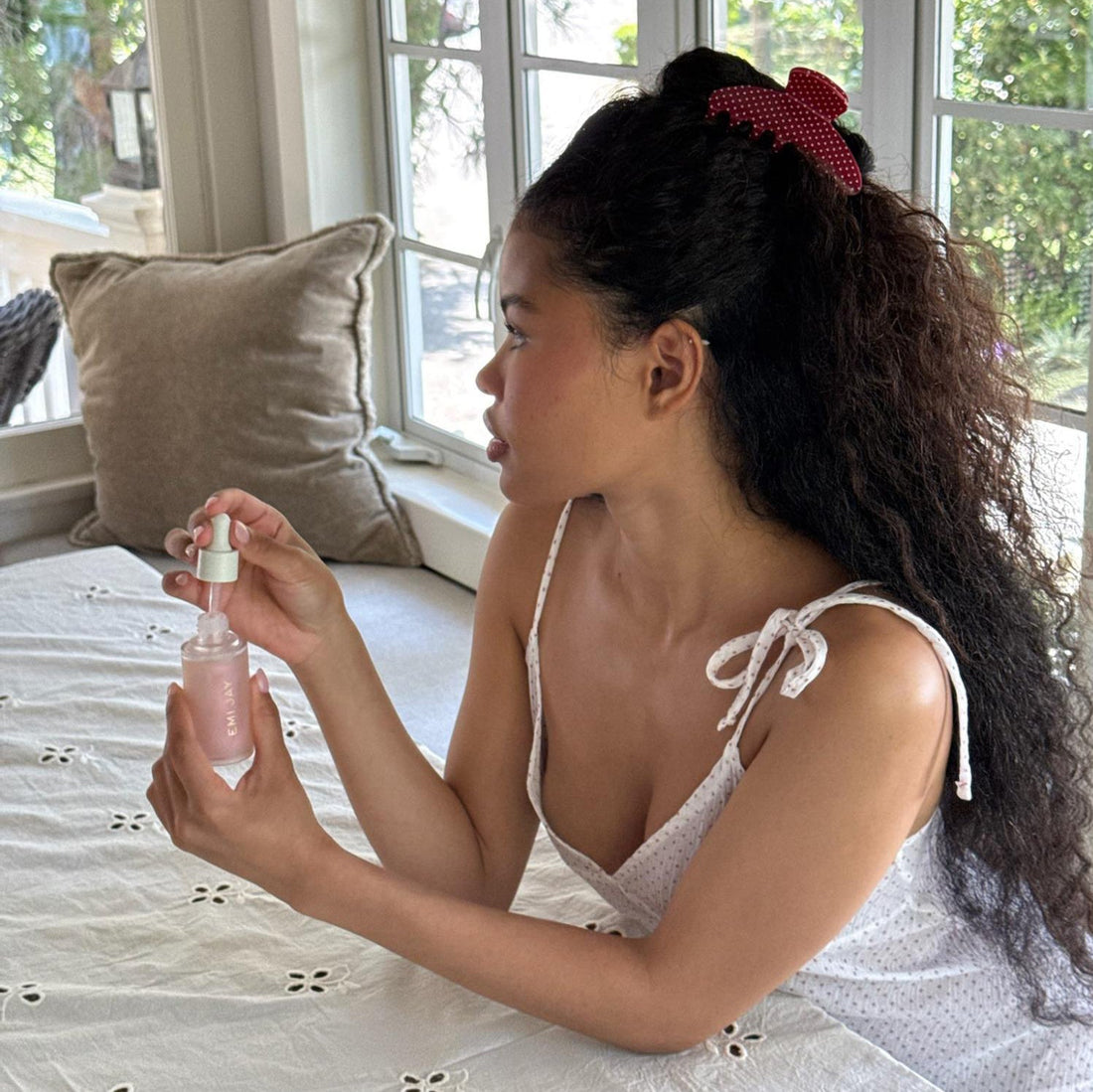 Big Effing Clip in Cherry Polka Dot