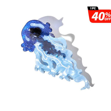 Jumbo Blue Jellyfish Hair Claw Clips