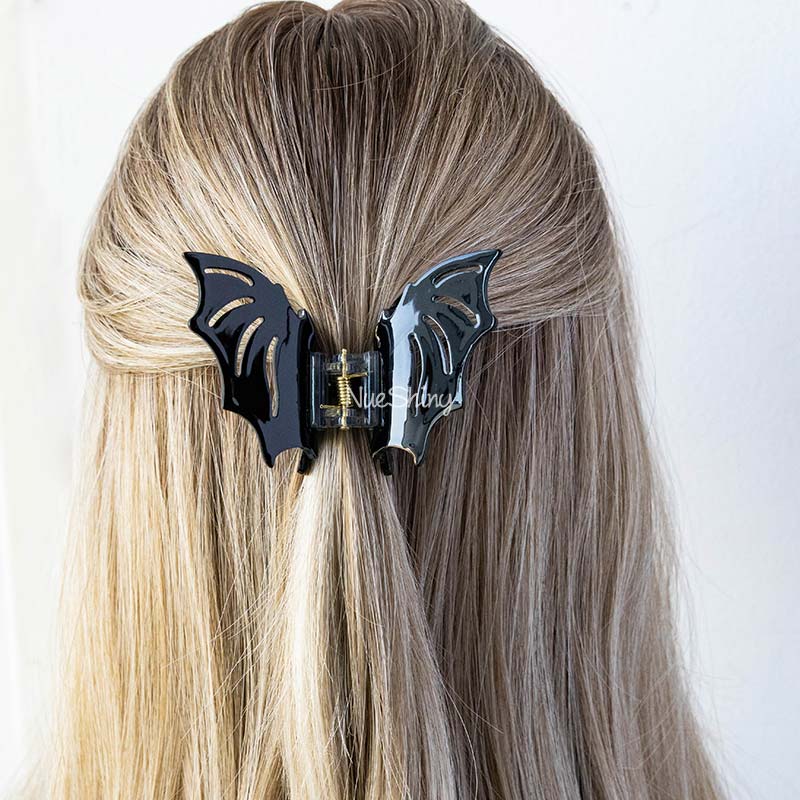 Small Spooky Bat Silhouette  Hair Claw Clips