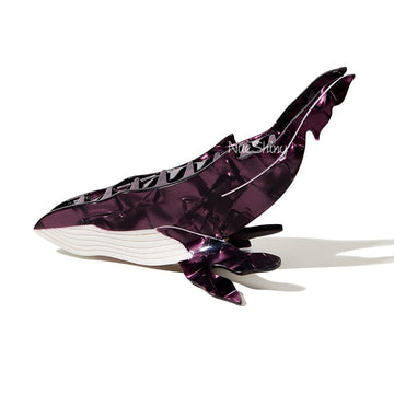 Jumbo Diamond Garnet Whale Hair Claw Clips