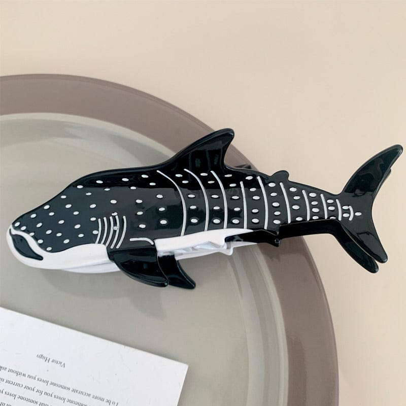 Jumbo Black Shark  Hair Claw Clips
