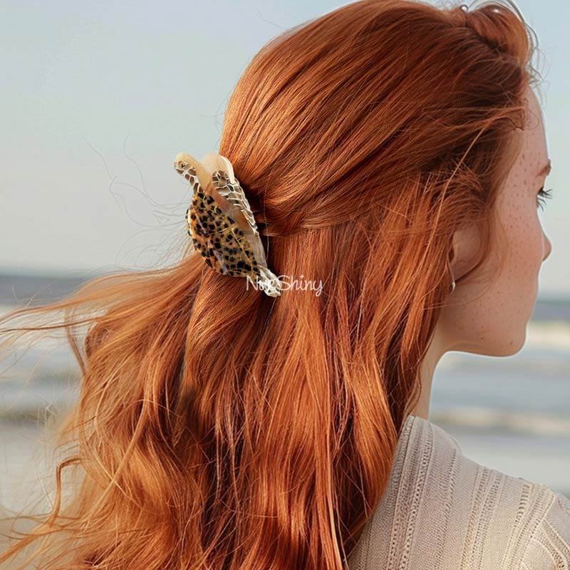Jumbo Brown Sea Turtle Hair Claw Clips