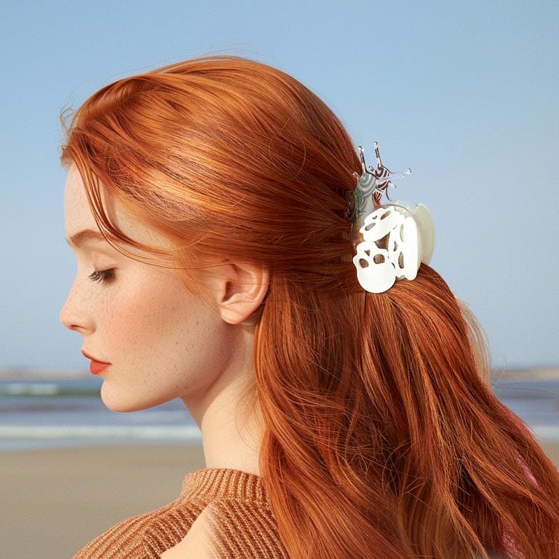 Snail Skeleton Hair Claw Clips