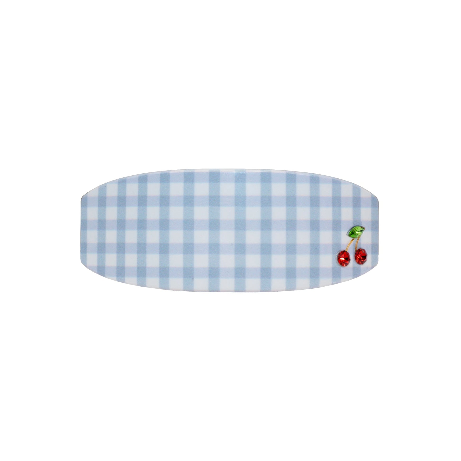 Ponytail Barrette in Blue Cherry Picnic