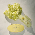 Ponytail Barrette in Lemon Drop with hair accessories