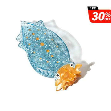 Large Shiny Blue Squid Hair ClawHair Claw Clips