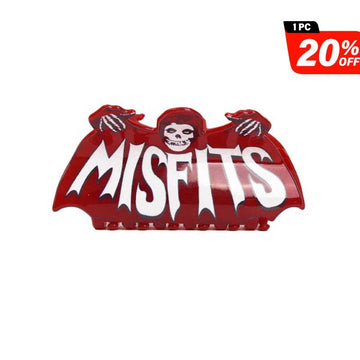 Large Red Letter Ghost Hair Claw Clips