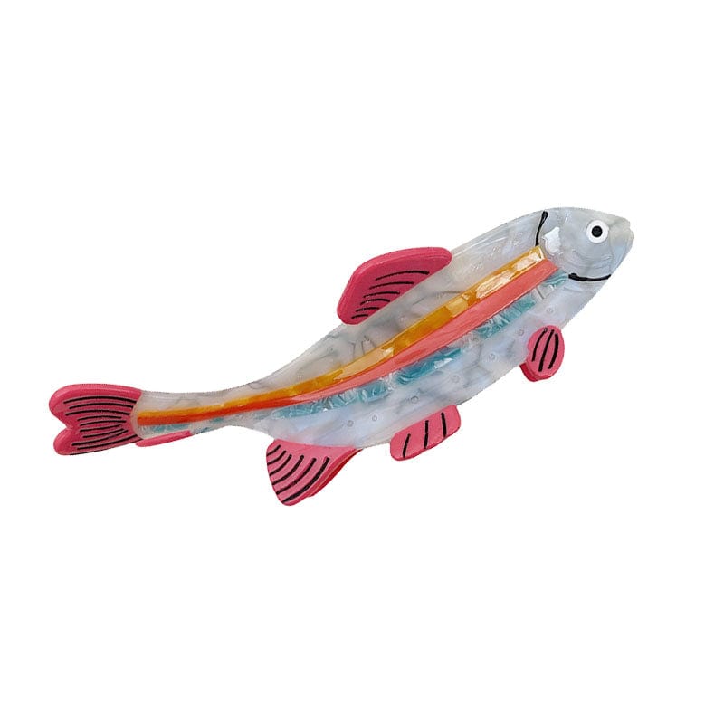 Jumbo  Rainbow Trout Hair Claw Clips