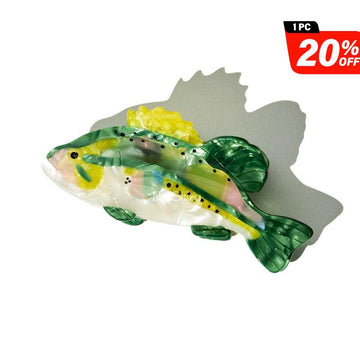 Jumbo Smallmouth Bass Hair Claw Clips