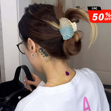 Gradient Blue Shell Hair Claw Clips