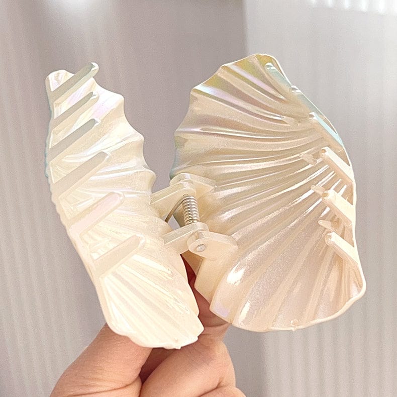 Gradient Yellow-Purple Shell Hair Claw Clips