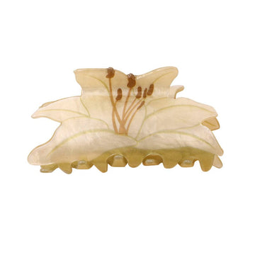 Medium  White Lily Hair Claw Clips