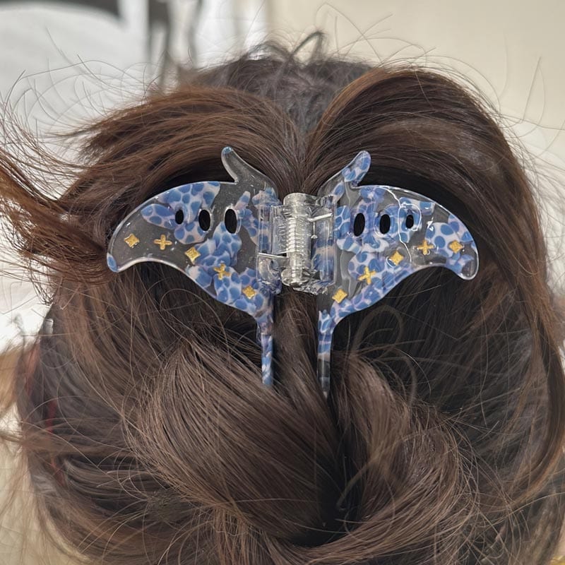 Small Manta Ray Lake Hair Claw Clips