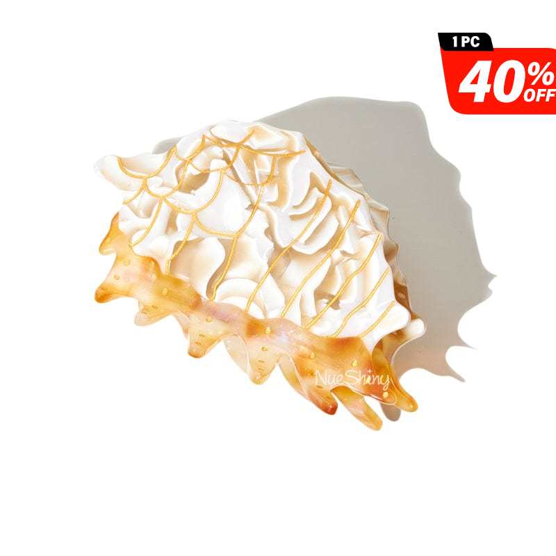 Medium Golden Spider Conch Hair Claw Clips