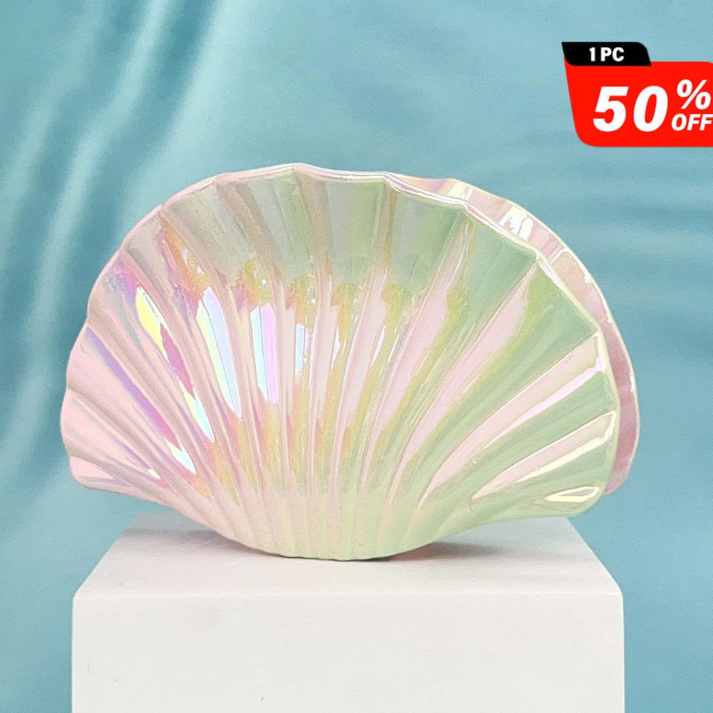 Gradient Blue-Green Shell Hair Claw Clips