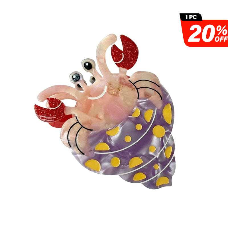 Medium Purple Hermit Crab Hair Claw Clips