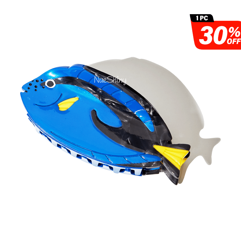 Medium Blue Tang Fish Hair Claw Clips