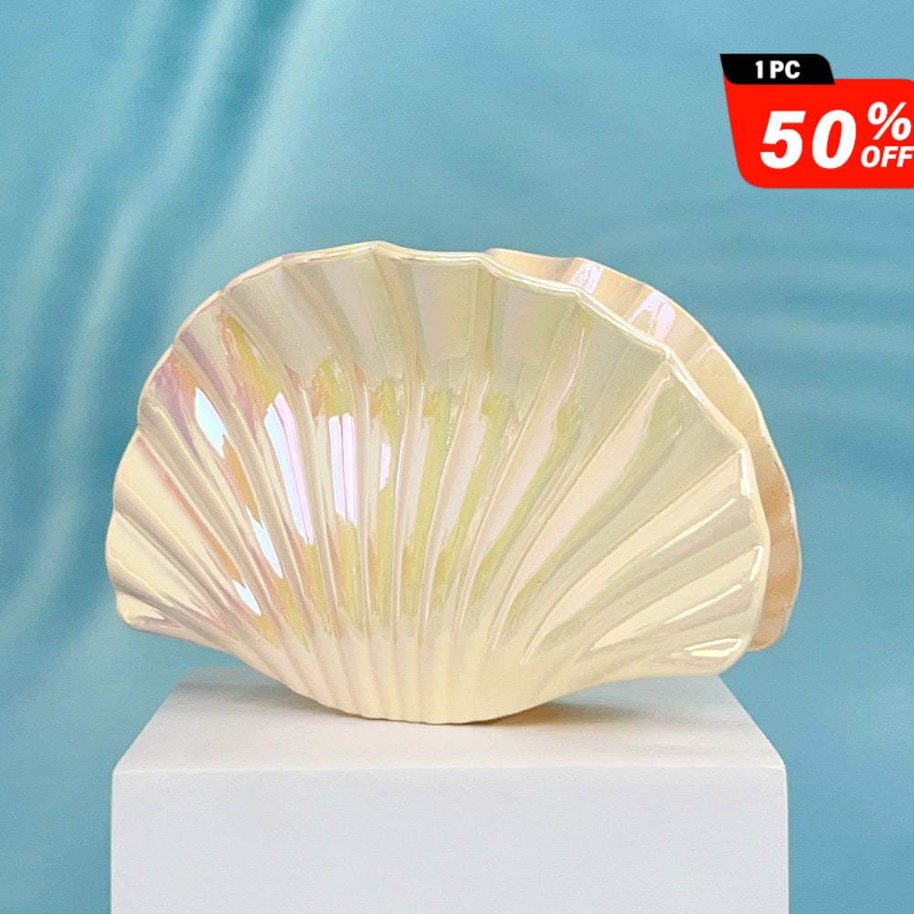 Gradient Yellow-Purple Shell Hair Claw Clips