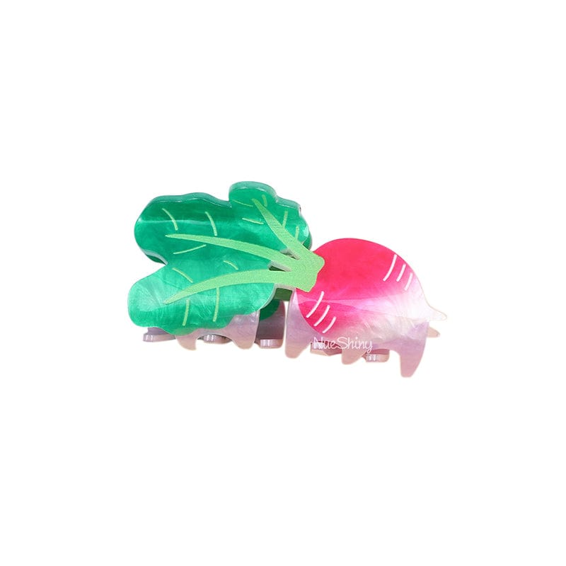 Pink Radish Hair Claw Clips