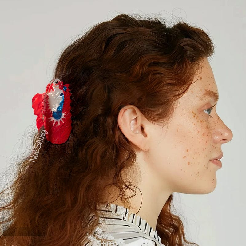 Large Betta Fish Hair Claw Clips