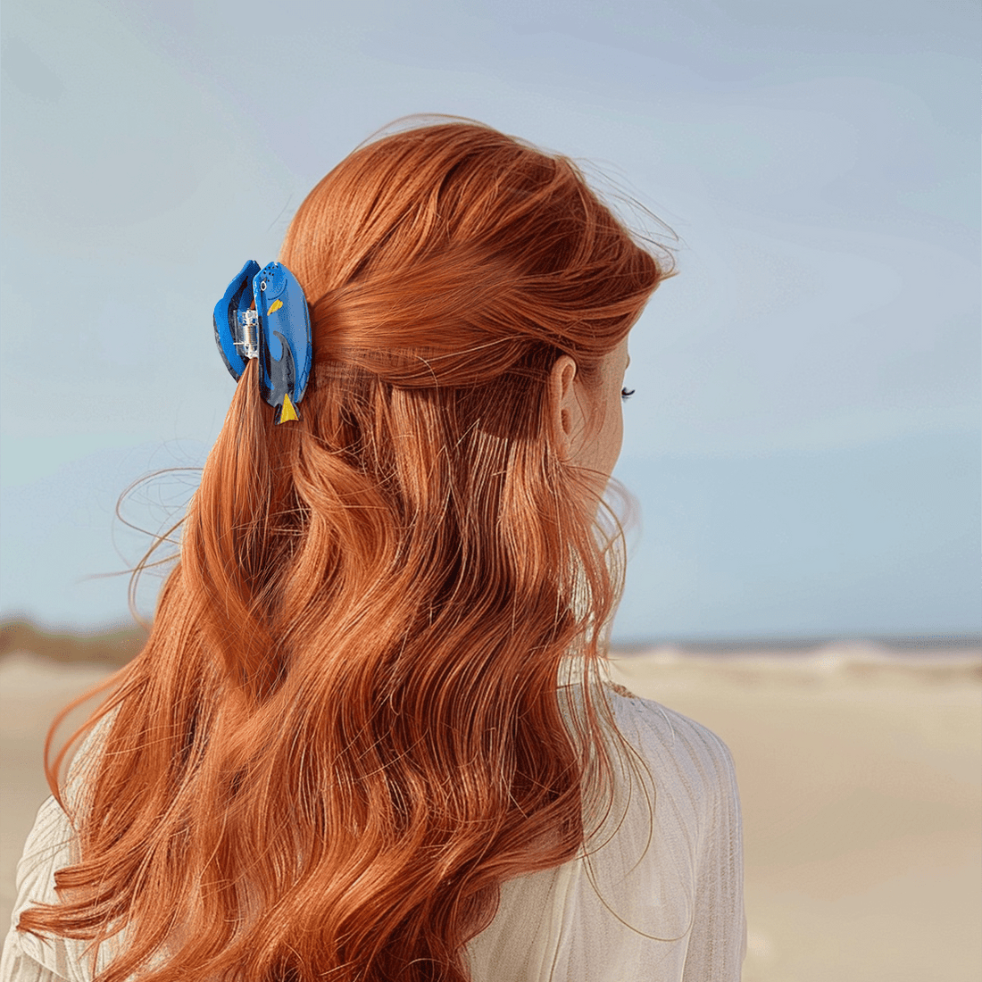 Medium Blue Tang Fish Hair Claw Clips