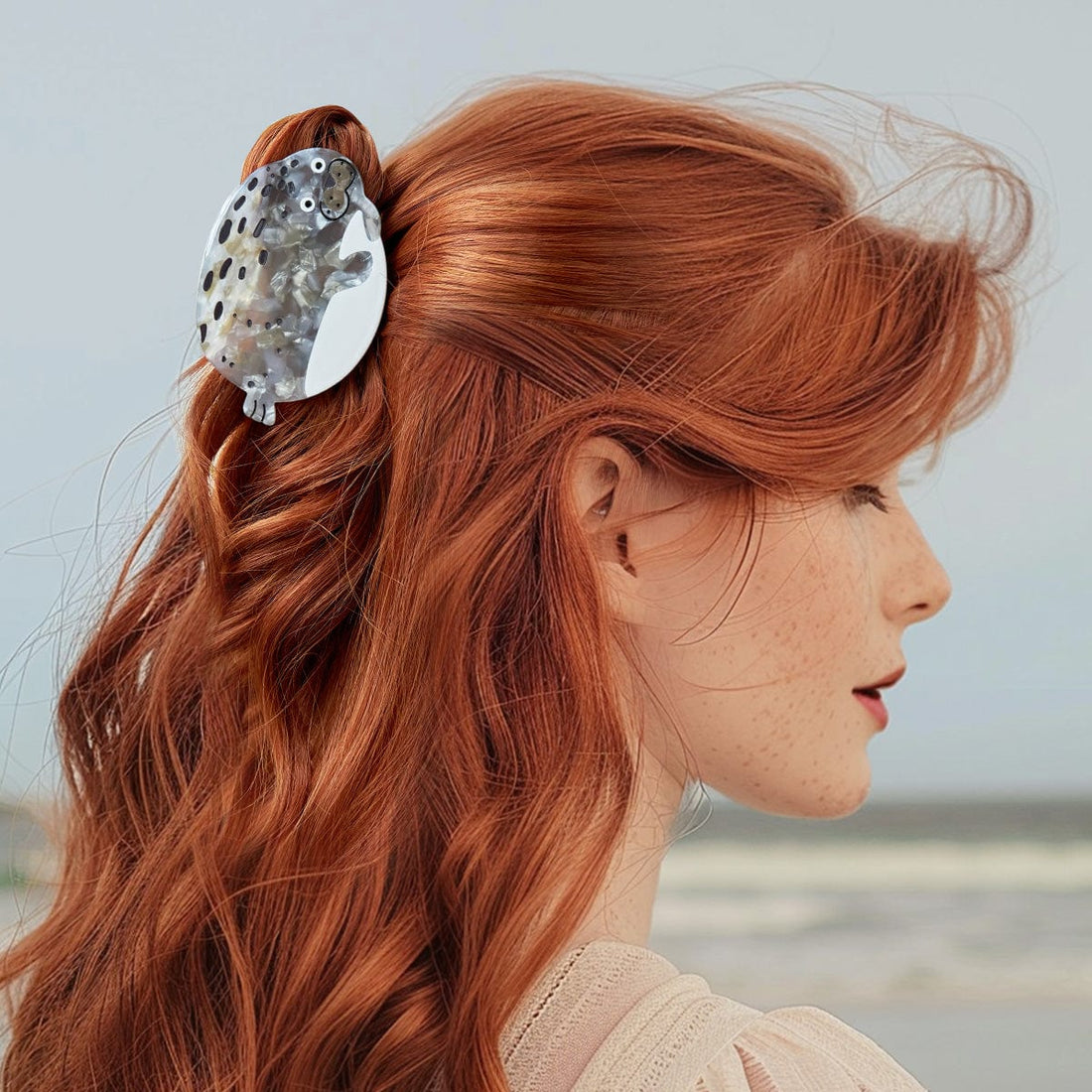 Large Roundy the Seal Hair Claw Clips