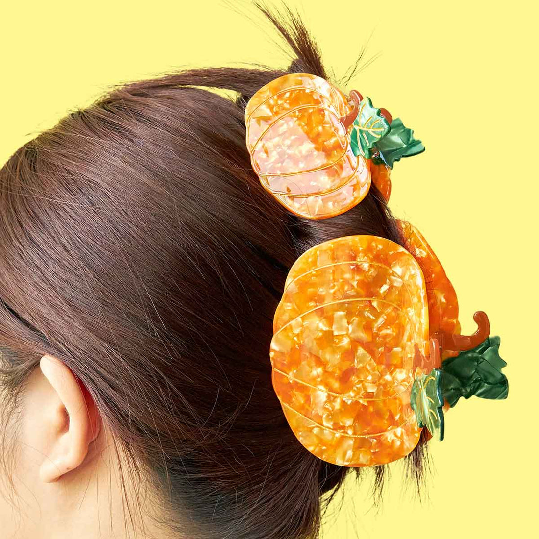 Large Pumpkin Hair Claw Clips