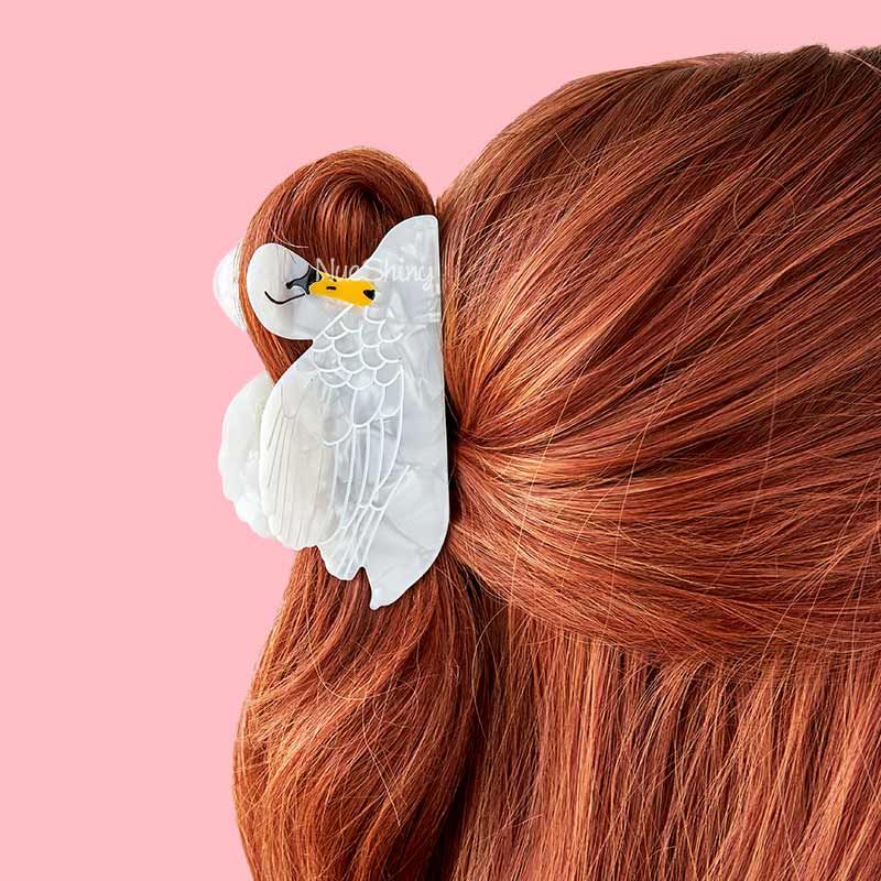Large  Swans Hair Claw Clips