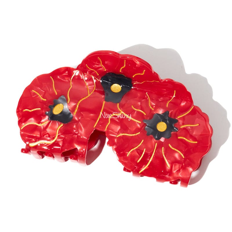 Large Poppies Hair Claw Clips