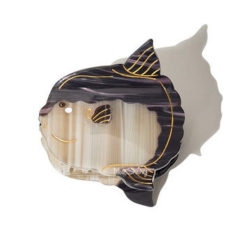 Small Black Mola Mola,Ocean Sunfish Hair Claw Clips