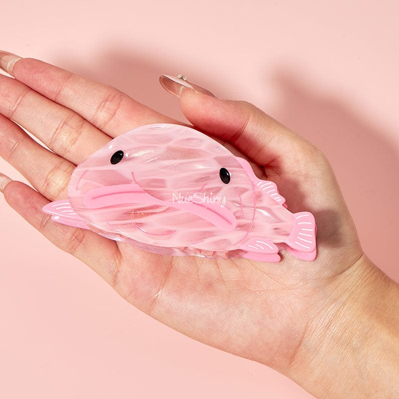 Large Blobfish Hair Claw Clips
