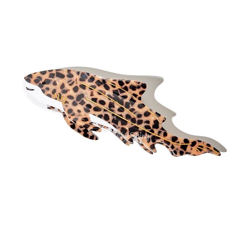 Jumbo Zebra Shark Hair Claw Clips