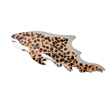 Jumbo Zebra Shark Hair Claw Clips