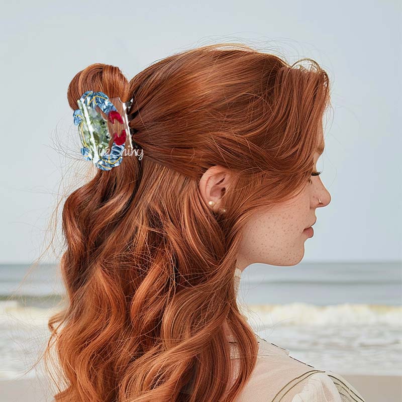 Medium Blue Crab Hair Claw Clips