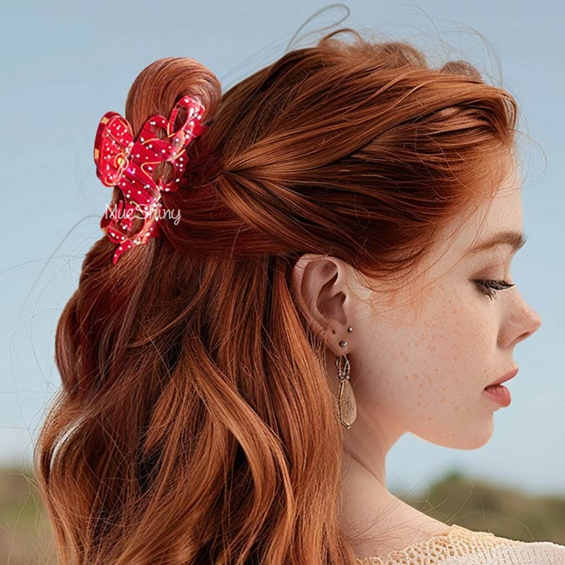 Large Starry Night Octopus Hair Claw Clips