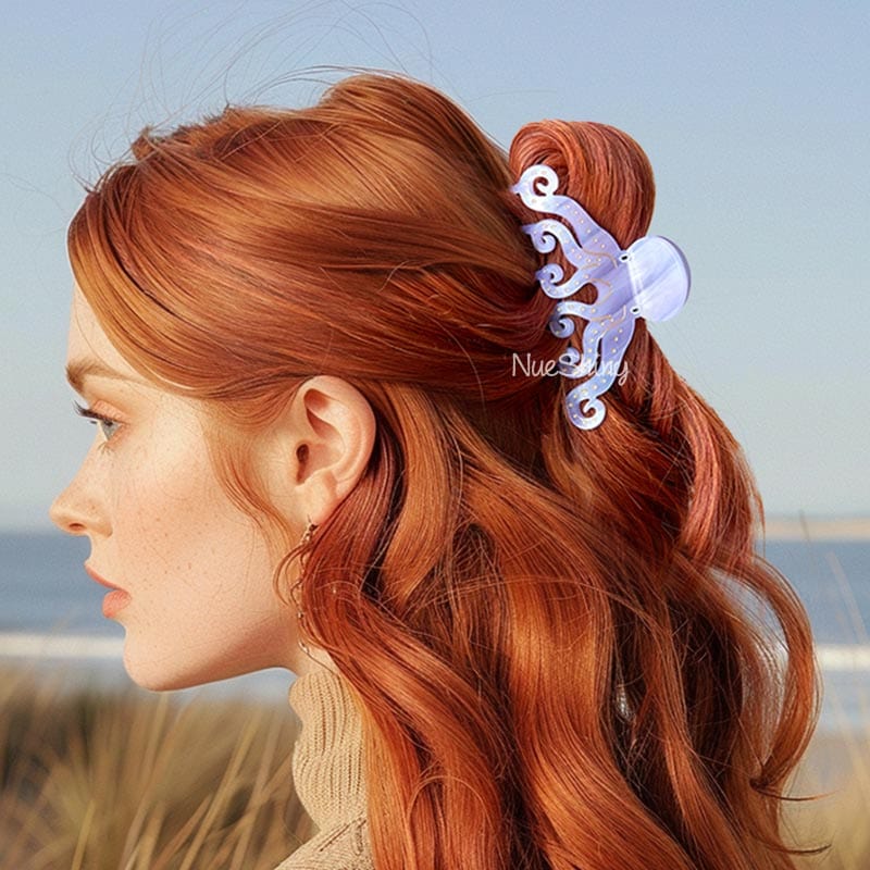 Large Pink Octopus Hair Claw Clips