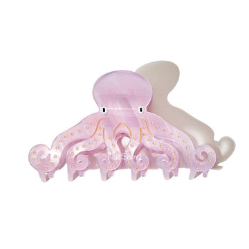 Large Pink Octopus Hair Claw Clips