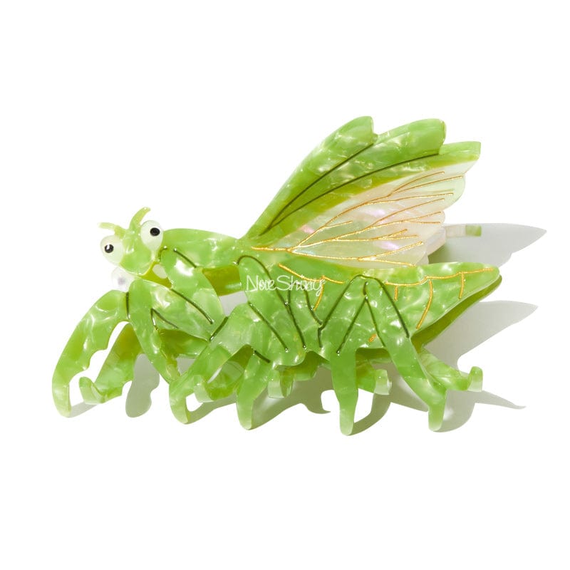 Medium Green Mantis Hair Claw Clips