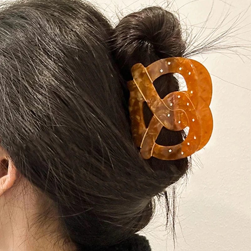 Medium Fun Pretzel Hair Claw Clips