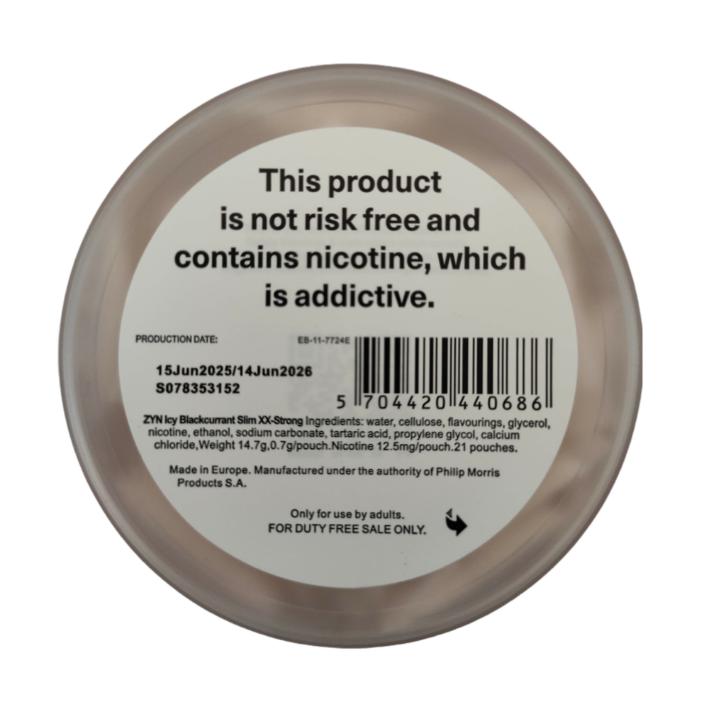 ZYN Icy Blackcurrant XX-Strong