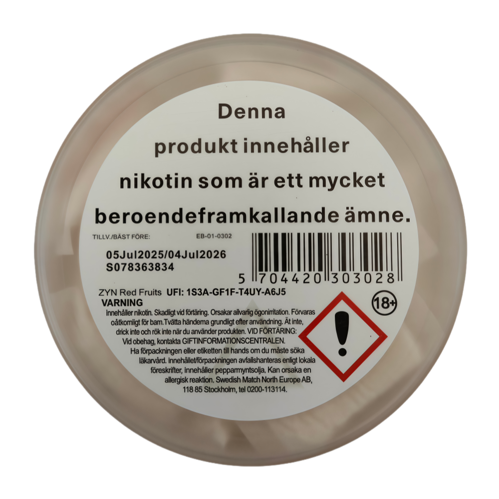 ZYN Slim Red Fruits Strong 9mg