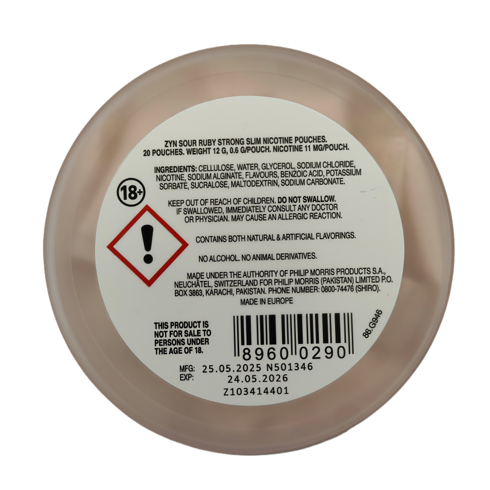 ZYN Sour Ruby 11mg